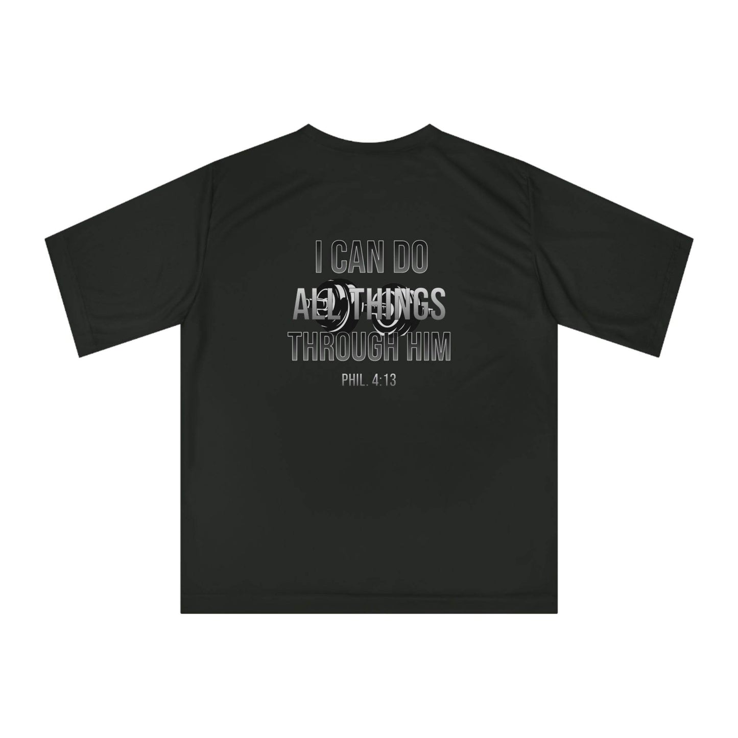 Moisture Wicking Philippians 4:13 - I Can Do All Things Performance Gym Workout T-Shirt - Tseva Clothing Co.