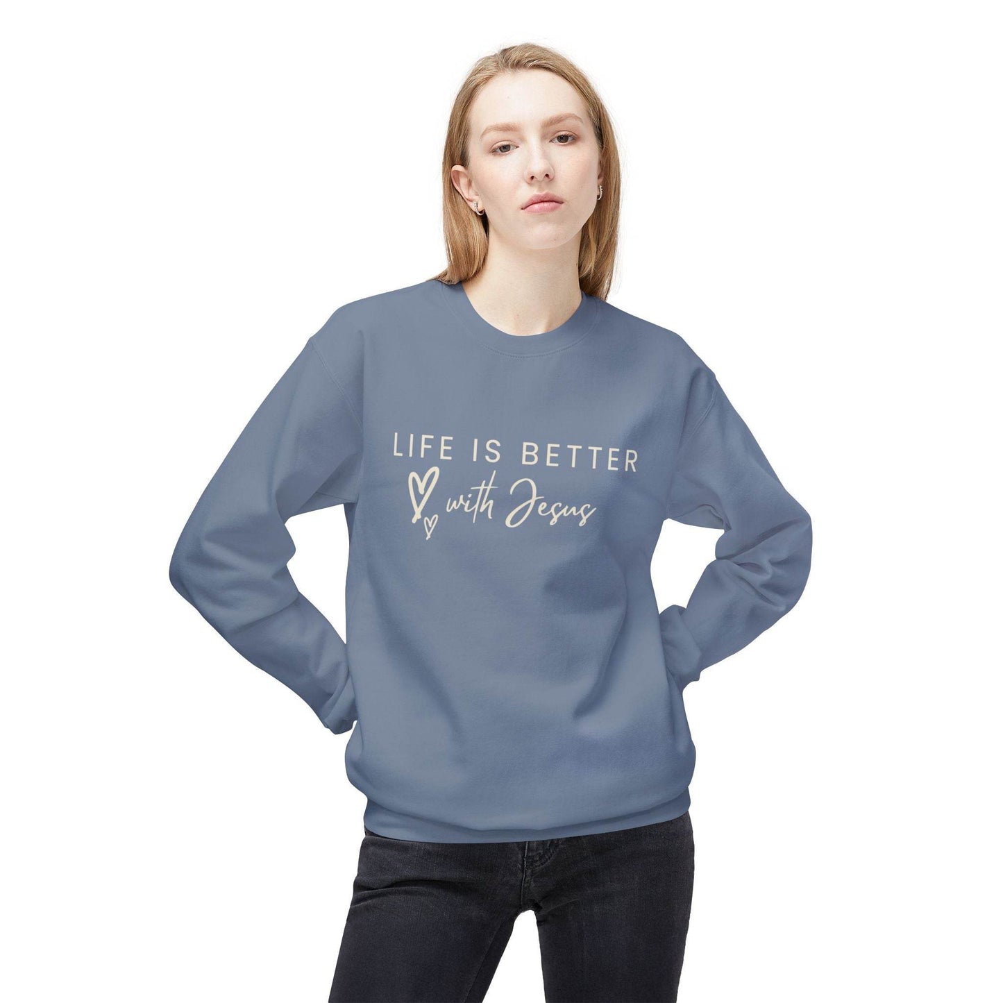 Life is Better with Jesus - Sweatshirt - Tseva Clothing Co.
