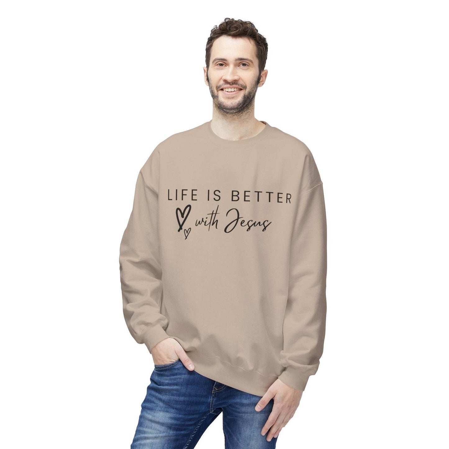 Life is Better with Jesus - Sweatshirt - Tseva Clothing Co.