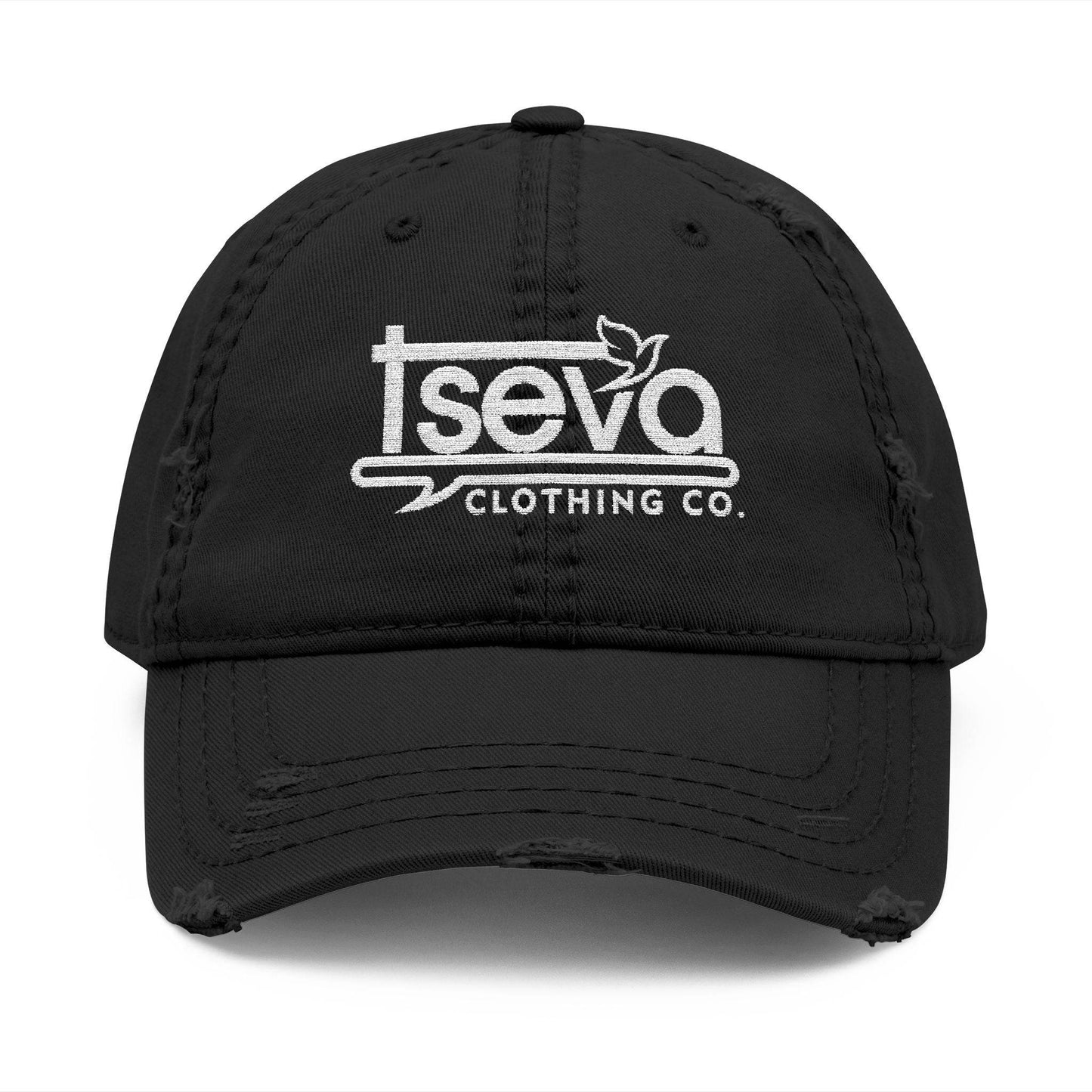 Dad Hat - Tseva Logo Distressed Embroidery Cap - Tseva Clothing Co.
