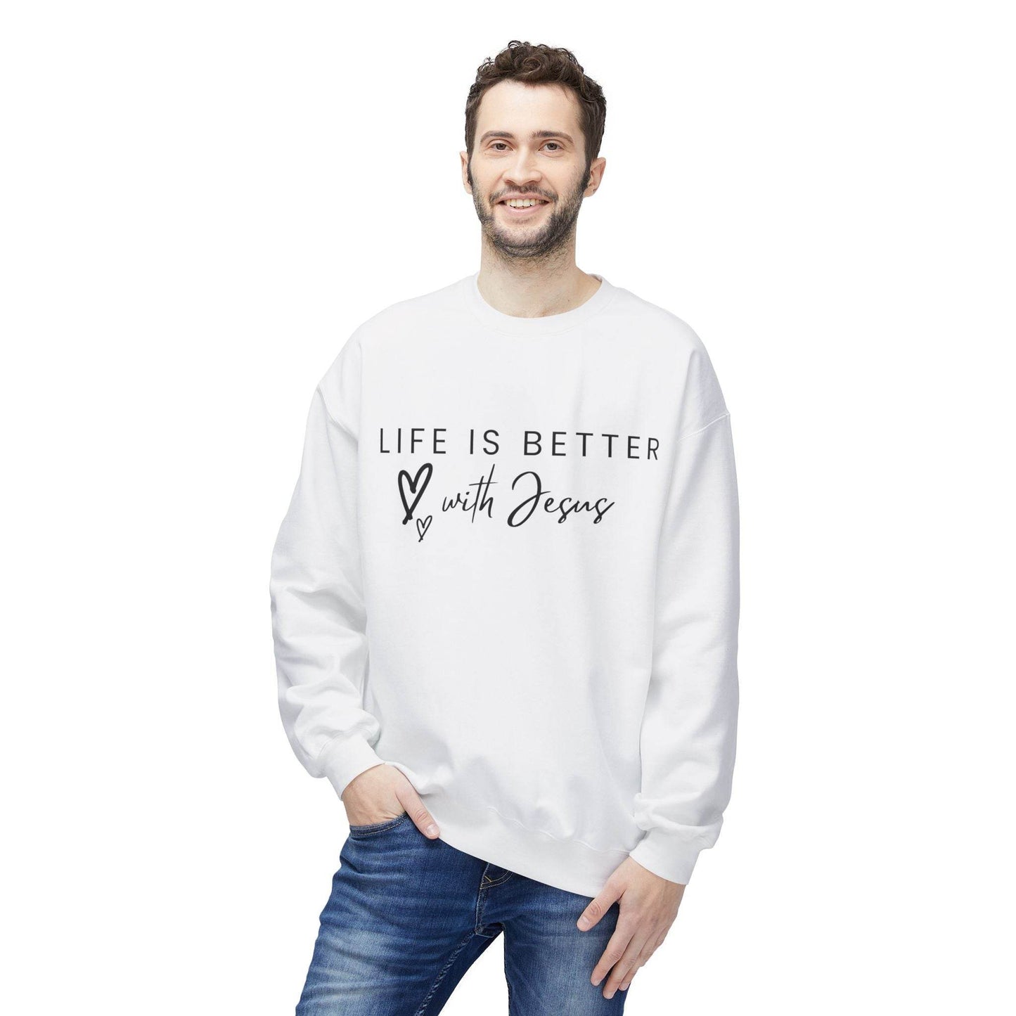 Life is Better with Jesus - Sweatshirt - Tseva Clothing Co.
