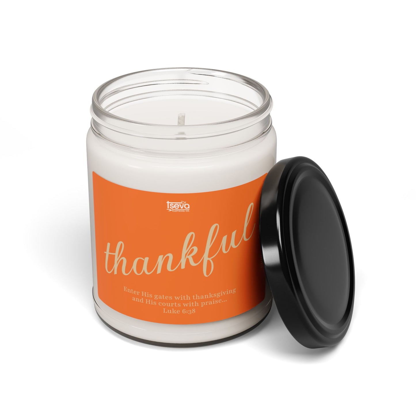 "Thankful" 9 oz Cinnamon and Vanilla Scented Candle