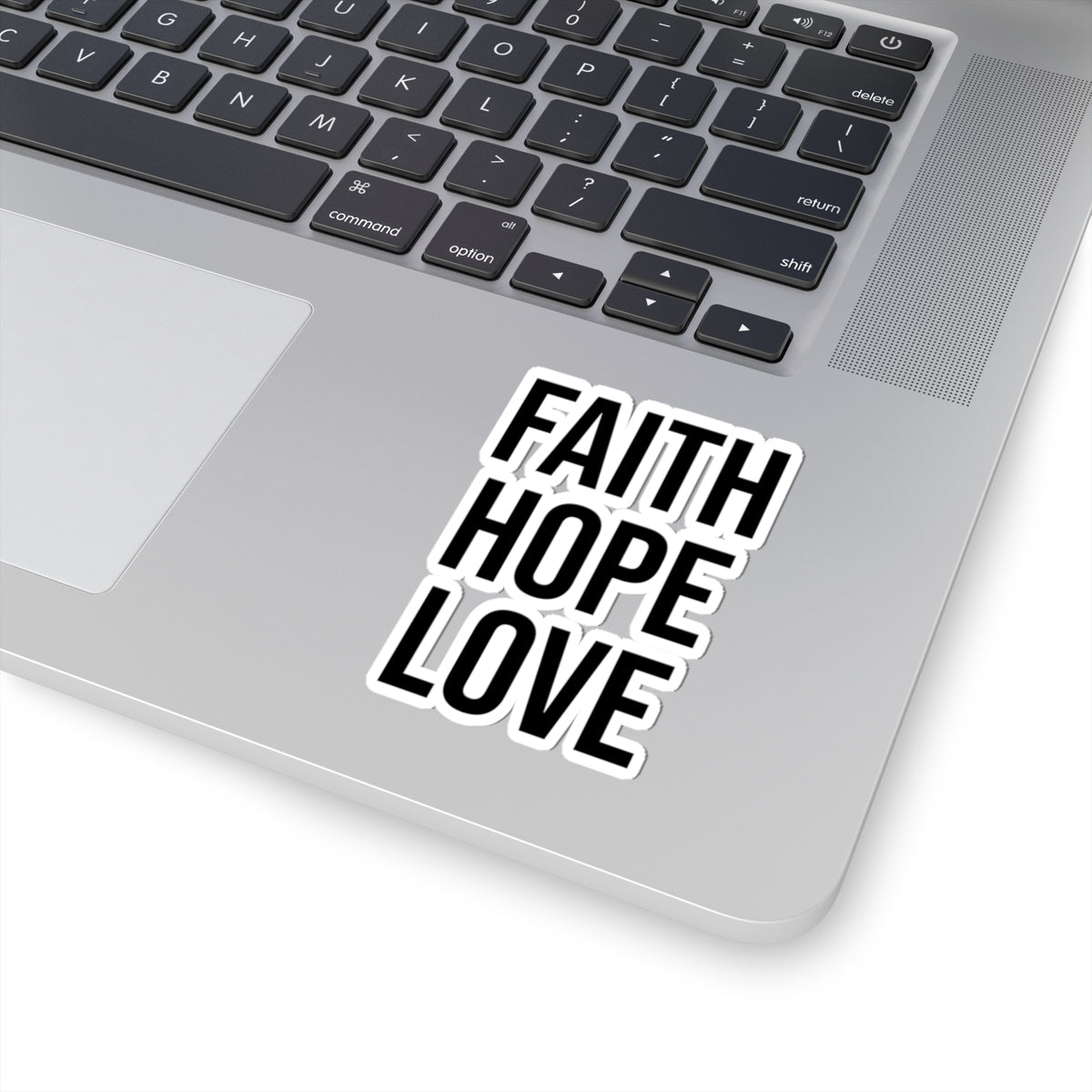 Faith Hope Love - 1 Corinthians 13:13 - Block Letter Sticker