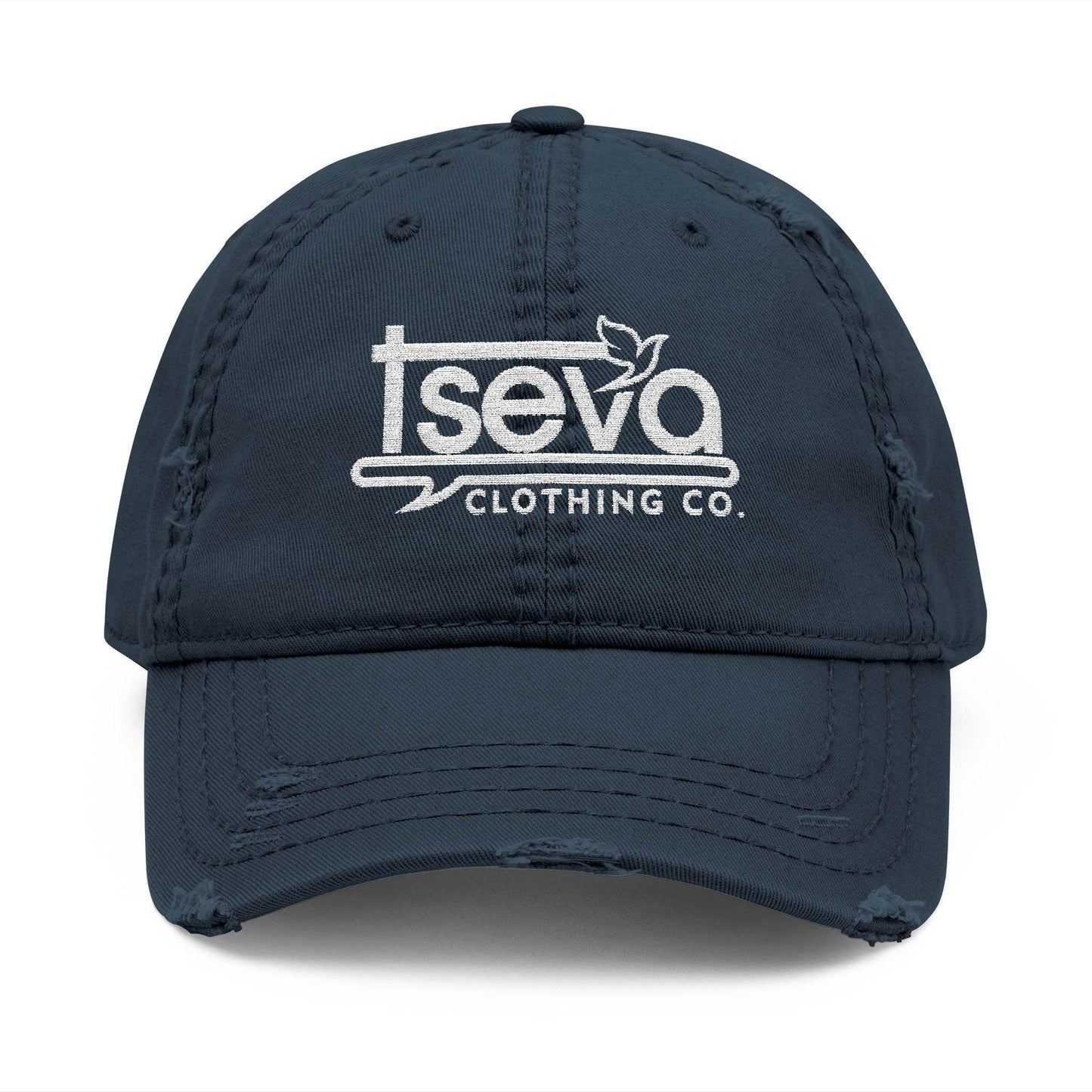 Dad Hat - Tseva Logo Distressed Embroidery Cap - Tseva Clothing Co.