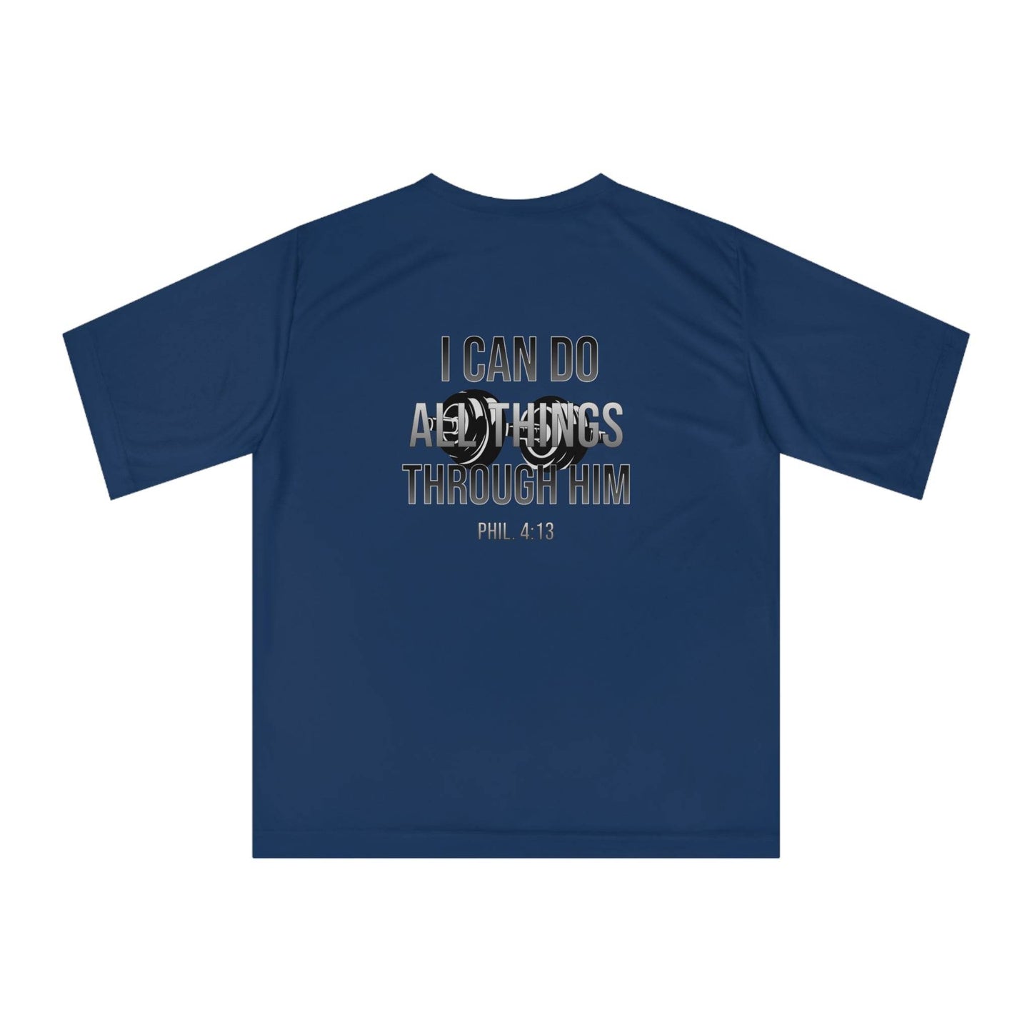 Moisture Wicking Philippians 4:13 - I Can Do All Things Performance Gym Workout T-Shirt - Tseva Clothing Co.