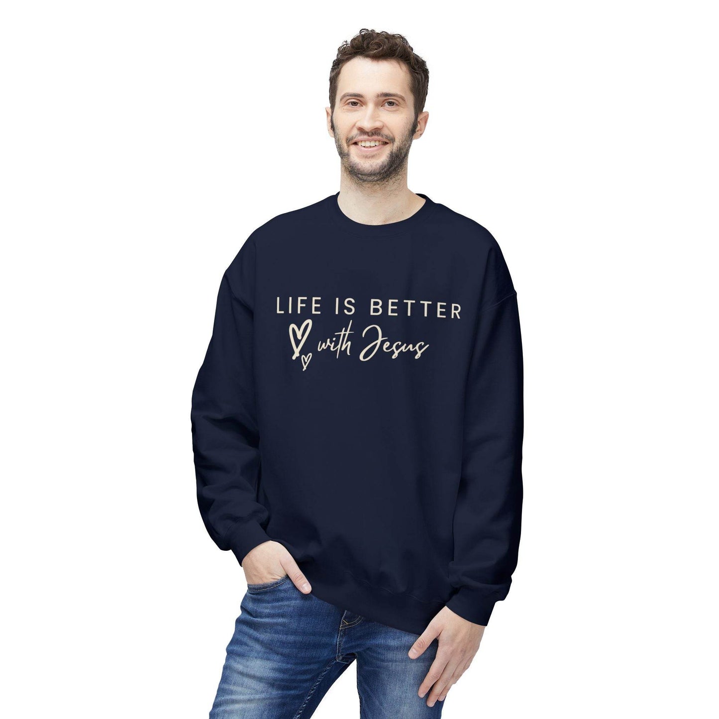 Life is Better with Jesus - Sweatshirt - Tseva Clothing Co.