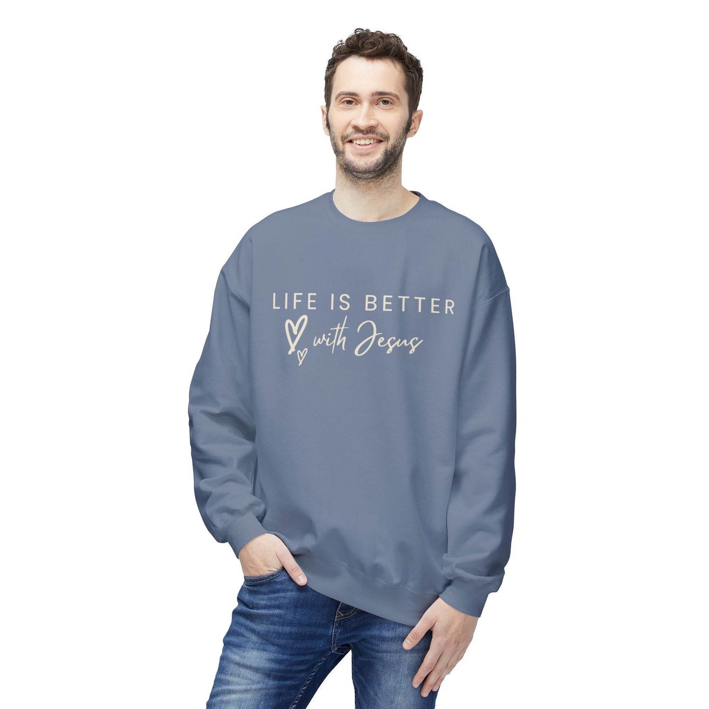 Life is Better with Jesus - Sweatshirt - Tseva Clothing Co.