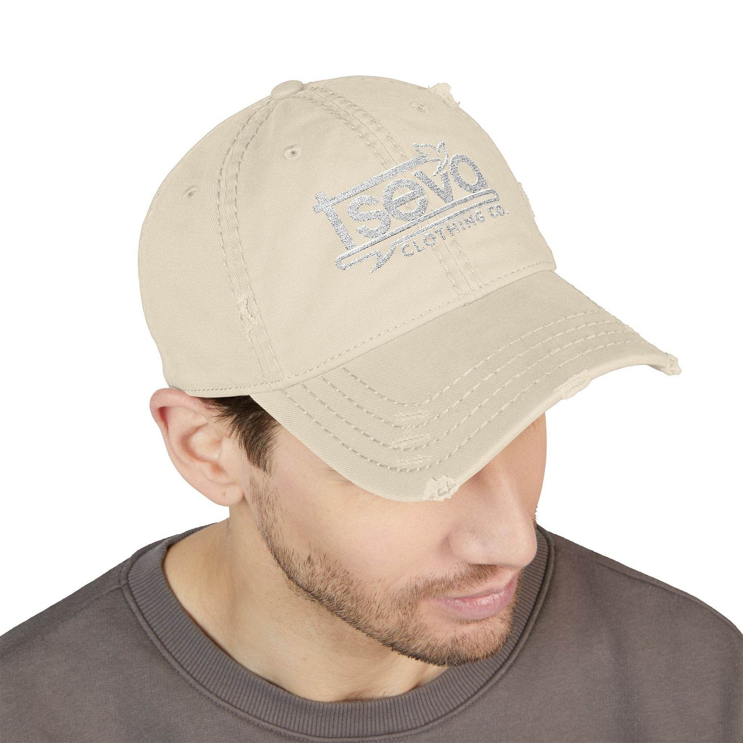 Dad Hat - Tseva Logo Distressed Embroidery Cap - Tseva Clothing Co.