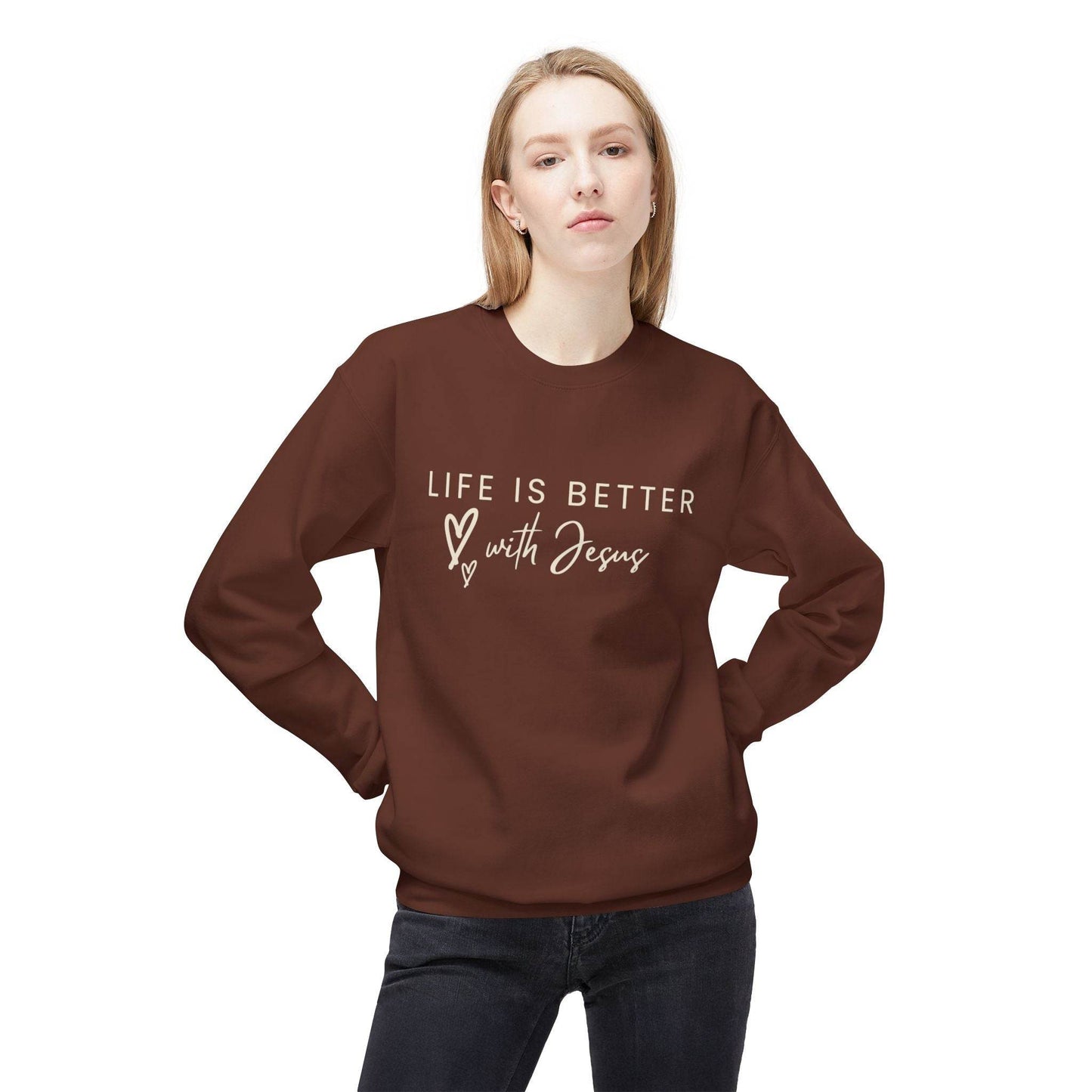 Life is Better with Jesus - Sweatshirt - Tseva Clothing Co.