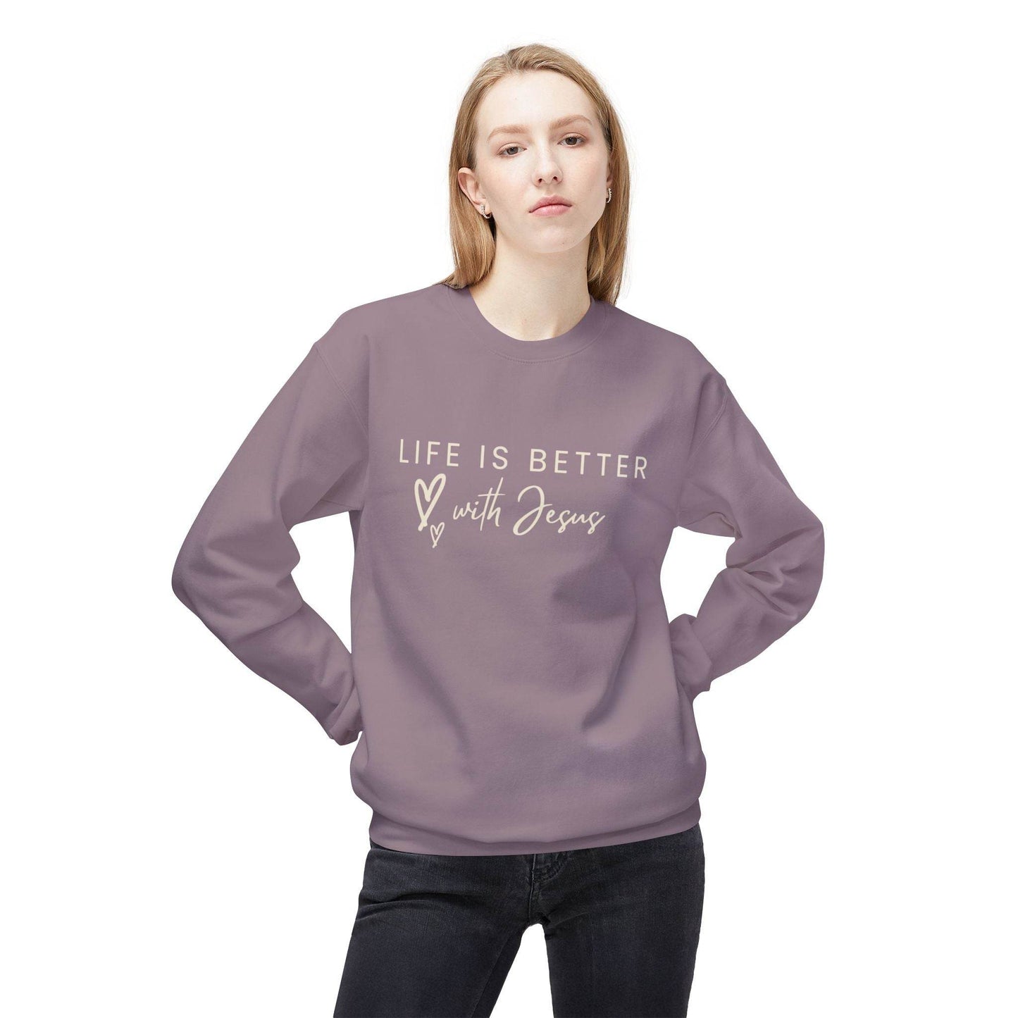 Life is Better with Jesus - Sweatshirt - Tseva Clothing Co.