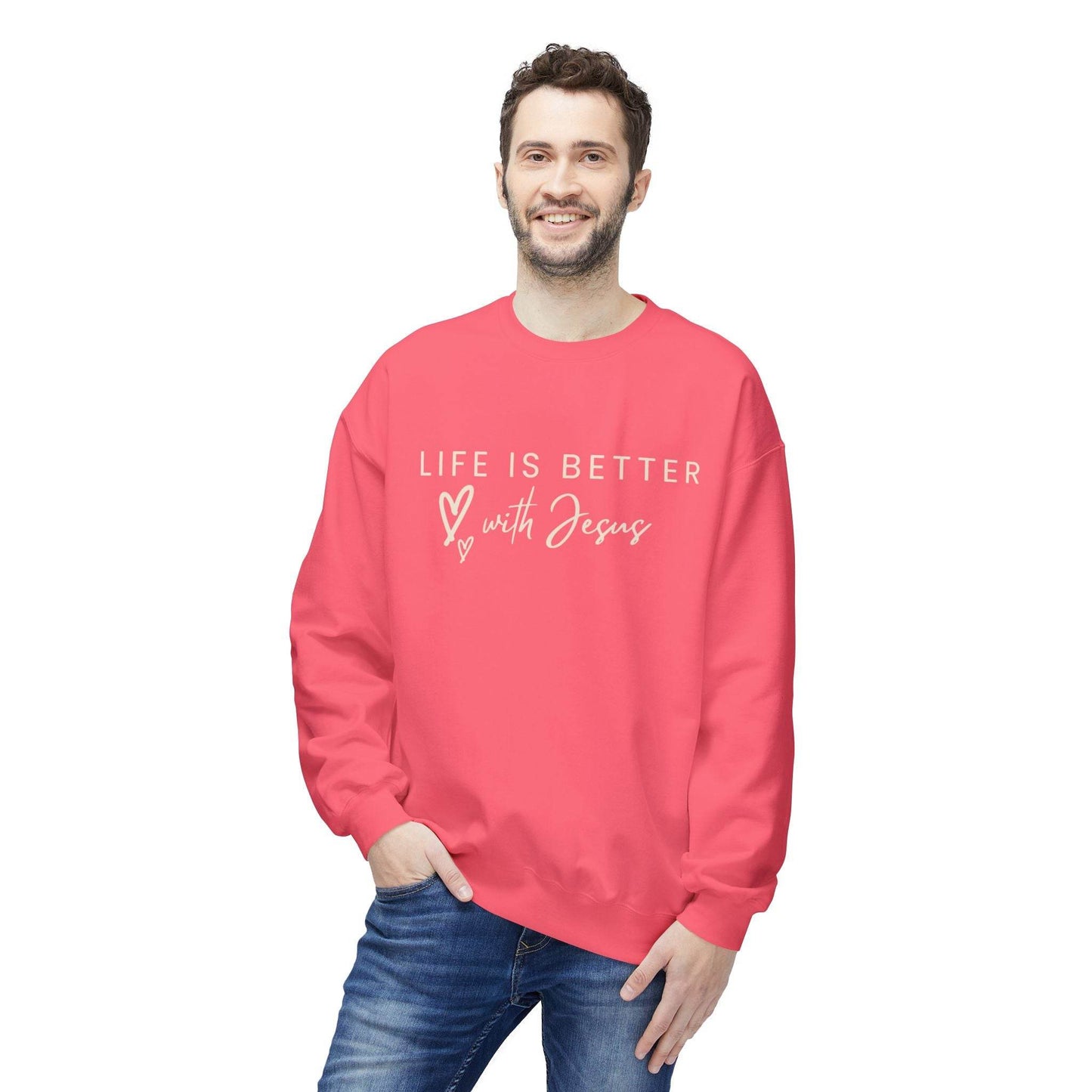 Life is Better with Jesus - Sweatshirt - Tseva Clothing Co.
