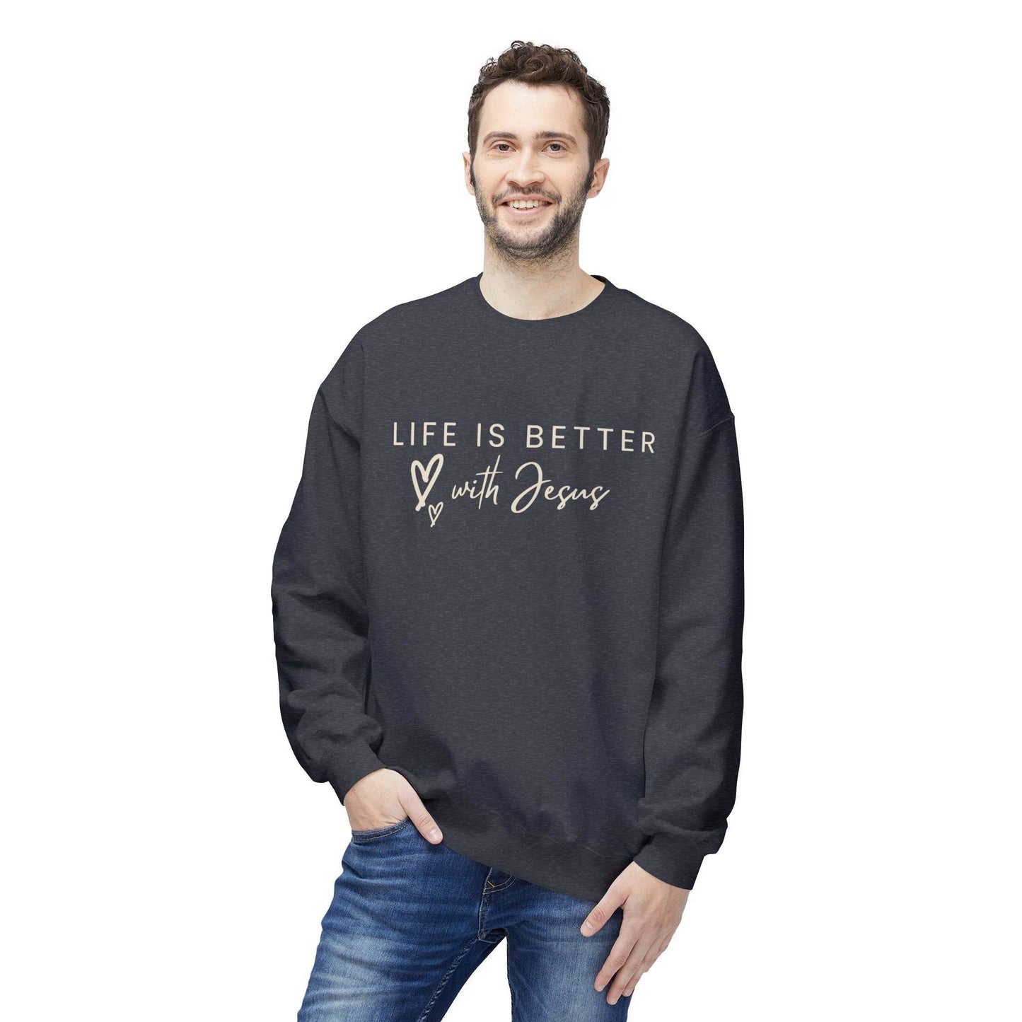 Life is Better with Jesus - Sweatshirt - Tseva Clothing Co.