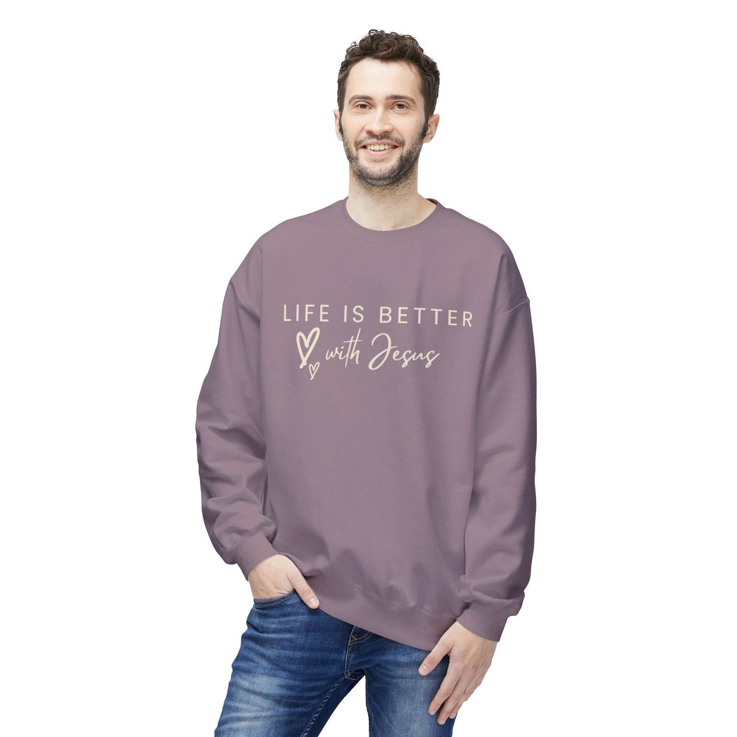Life is Better with Jesus - Sweatshirt - Tseva Clothing Co.
