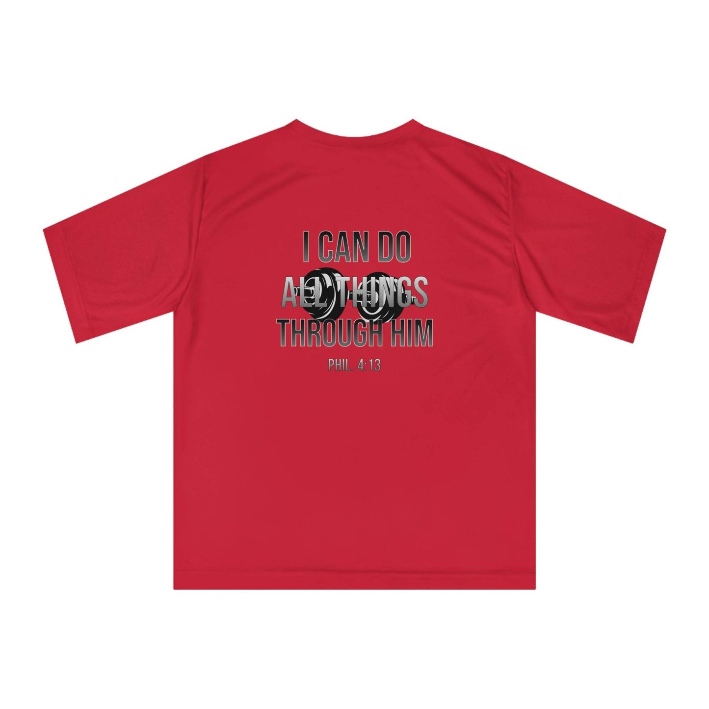 Moisture Wicking Philippians 4:13 - I Can Do All Things Performance Gym Workout T-Shirt - Tseva Clothing Co.