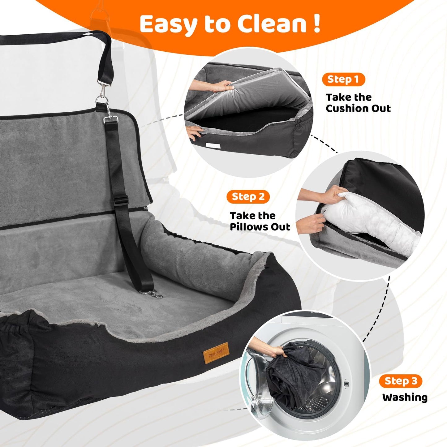 Coral Fleece Dog Booster Seat