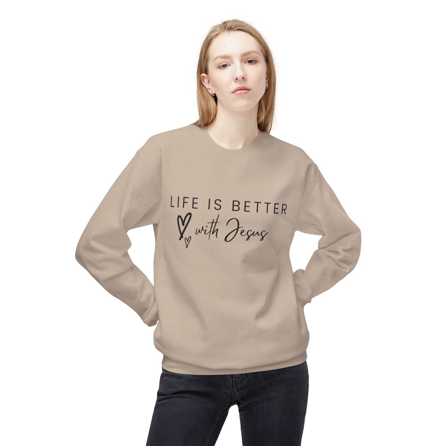 Life is Better with Jesus - Sweatshirt - Tseva Clothing Co.