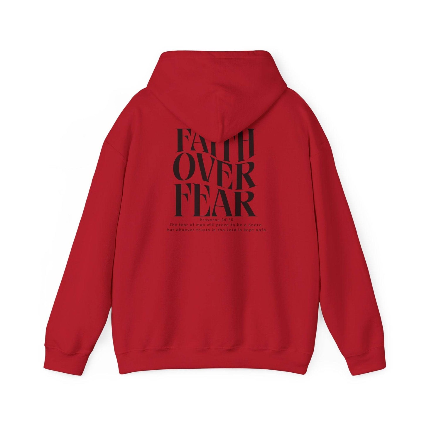 Faith Over Fear Unisex Hooded Sweatshirt Black - Tseva Clothing Co.