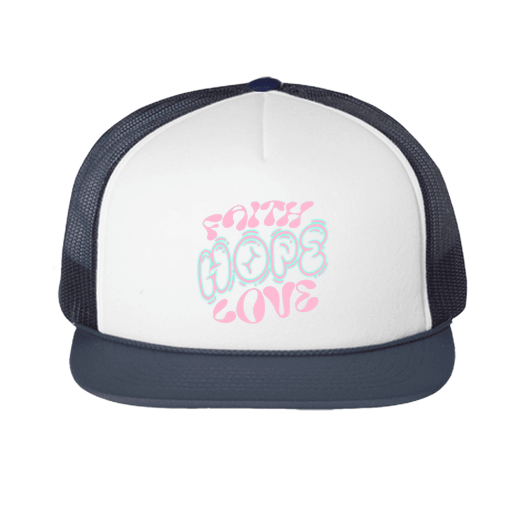 Faith Hope Love Trucker Hat – 1 Corinthians 13:13 - Tseva Clothing Co.