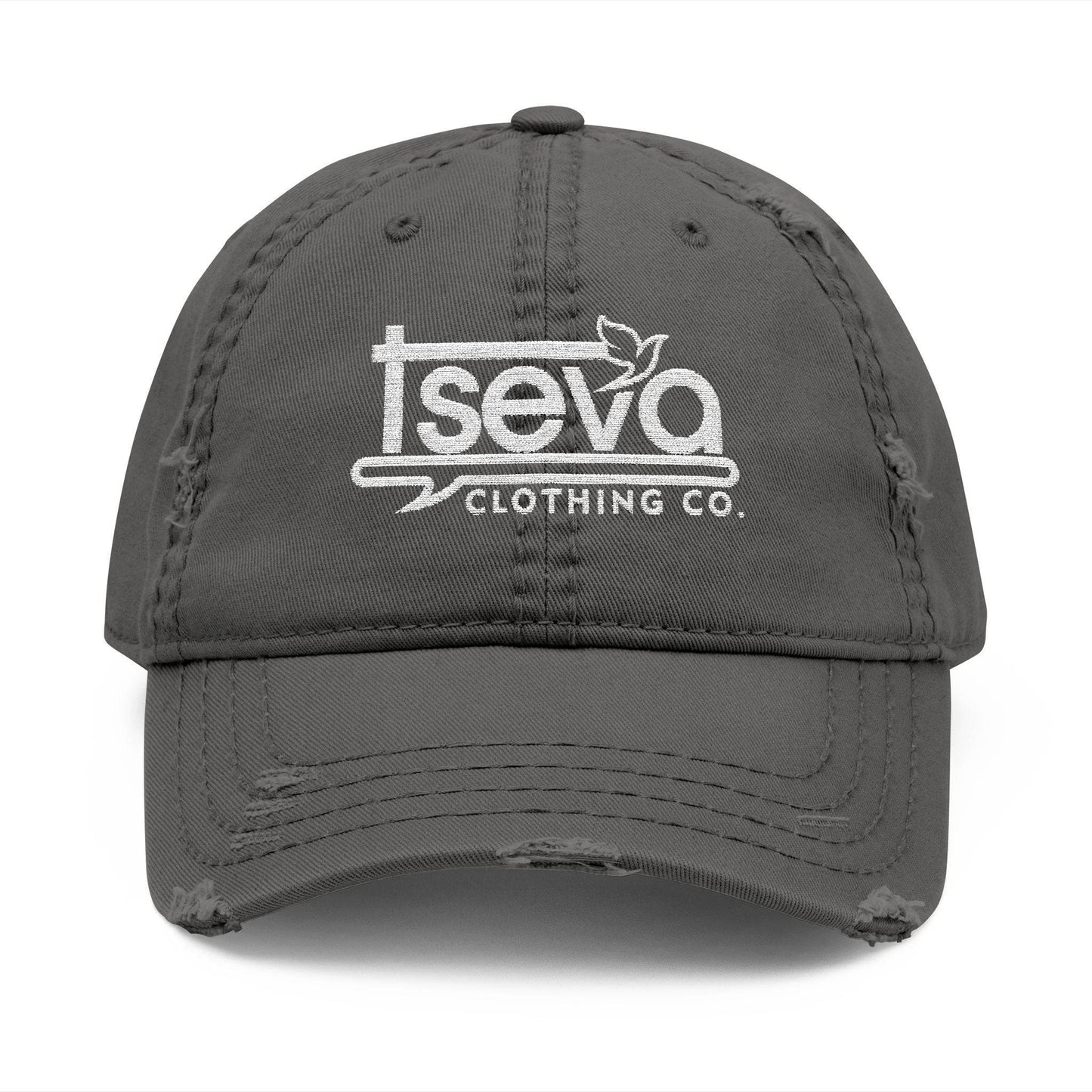Dad Hat - Tseva Logo Distressed Embroidery Cap - Tseva Clothing Co.