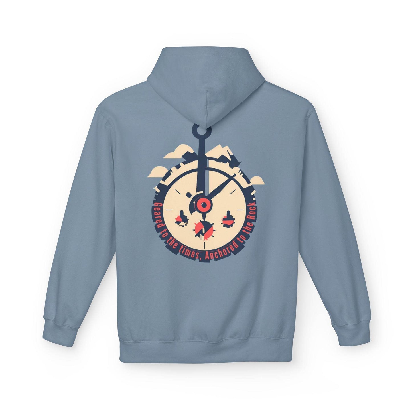 Geared to the Times Anchored to the Rock Hoodie - Tseva Clothing Co.