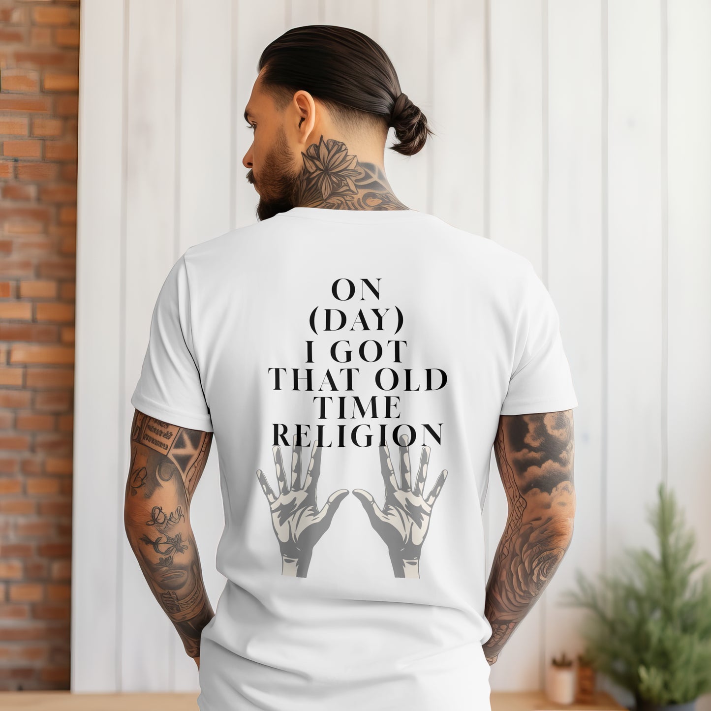 Personalized 'Old Time Religion' Custom Day of the Week and Year