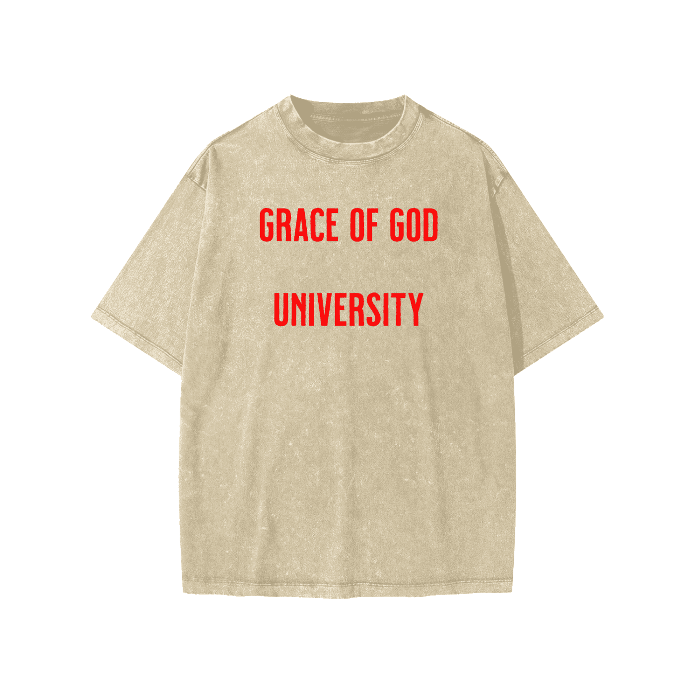 Kid's GRACE OF GOD UNIVERSITY - Oversized Long Sleeve T-Shirt - Red Letter - Tseva Clothing Co.