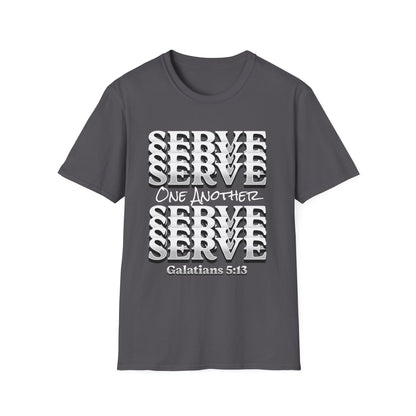 Serve One Another T-Shirt — Galatians 5:13 Christian Tee
