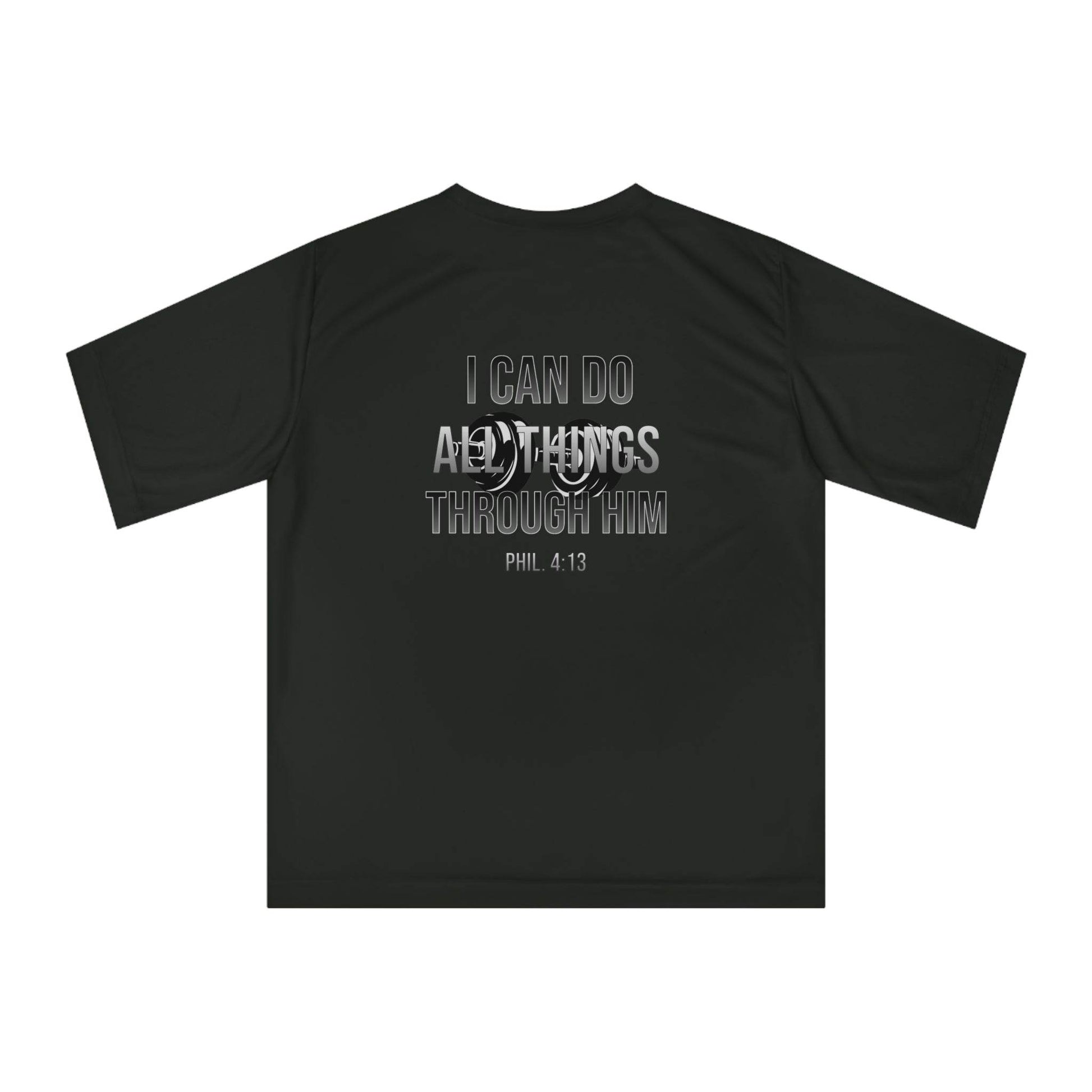 Moisture Wicking Philippians 4:13 - I Can Do All Things Performance Gym Workout T-Shirt - Tseva Clothing Co.