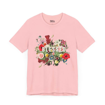 Floral Blessed Jersey T-Shirt - Tseva Clothing Co.