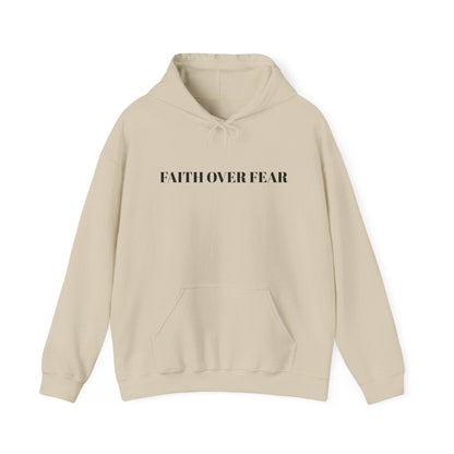 Faith Over Fear Unisex Hooded Sweatshirt Black - Tseva Clothing Co.