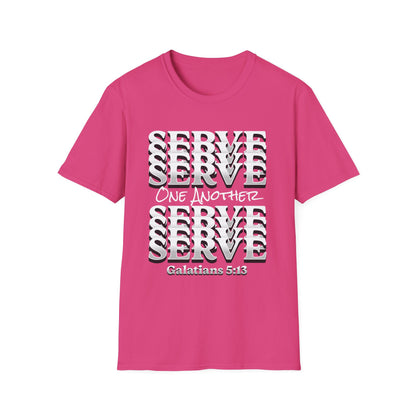 Serve One Another T-Shirt — Galatians 5:13 Christian Tee