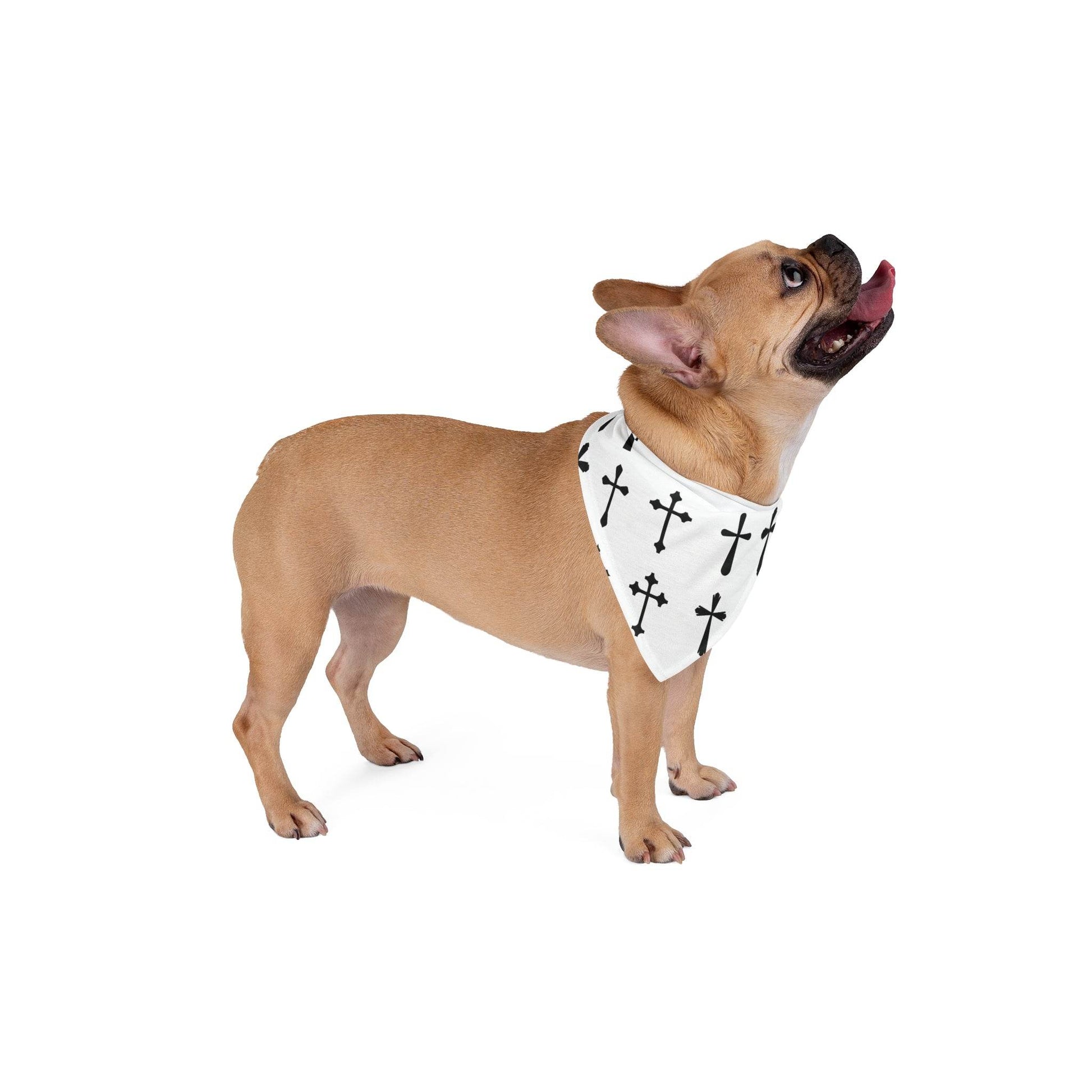 Cross Print Clip-on Pet Bandana - Tseva Clothing Co.