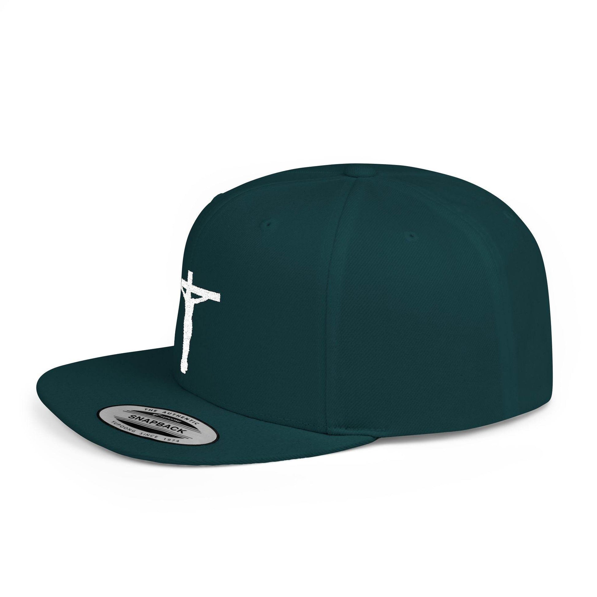 Crucifix Flat Bill Snapback Cap - Tseva Clothing Co.
