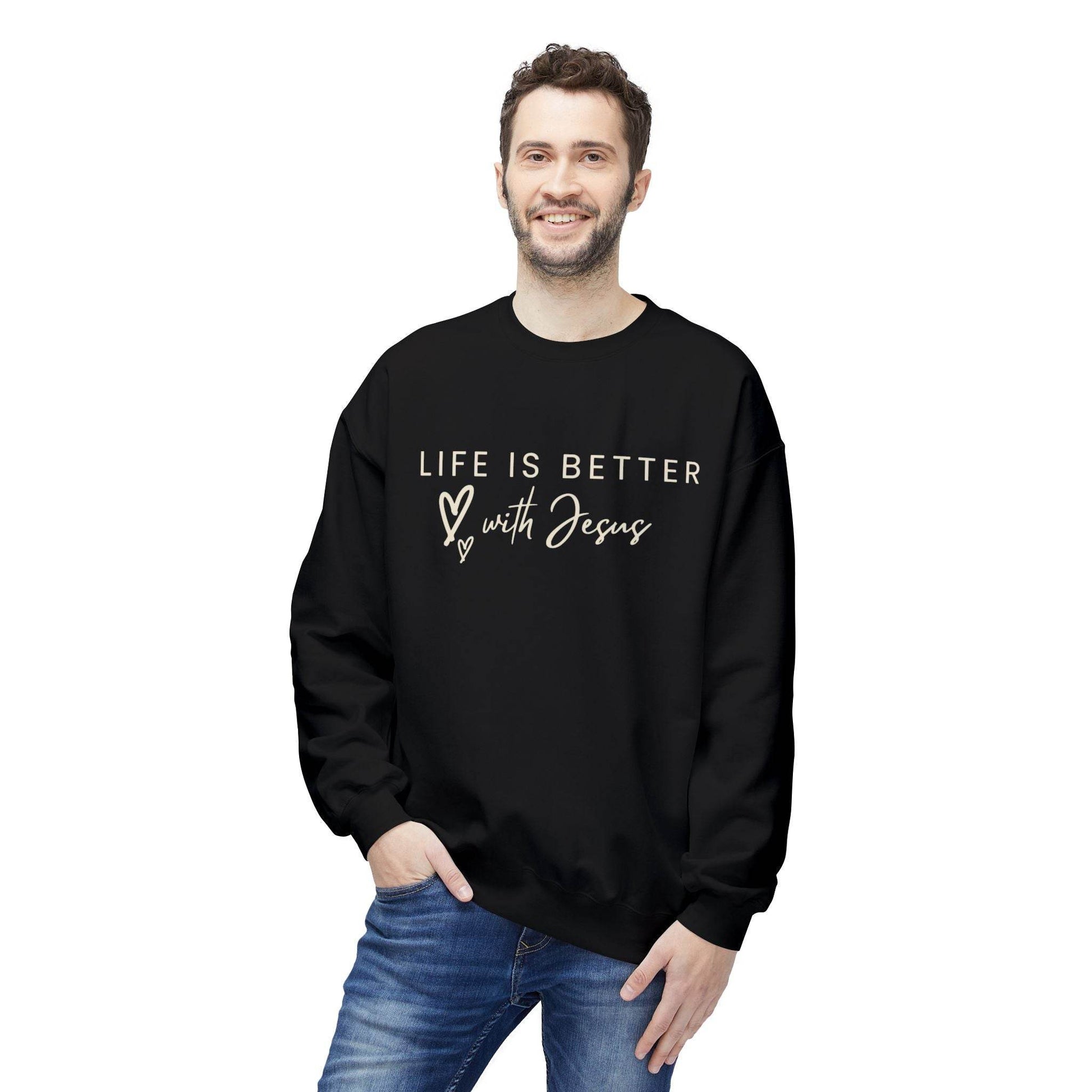Life is Better with Jesus - Sweatshirt - Tseva Clothing Co.