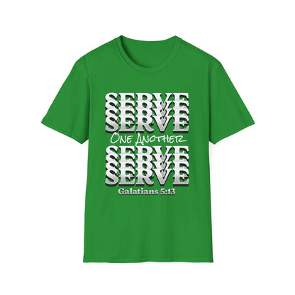 Serve One Another T-Shirt — Galatians 5:13 Christian Tee