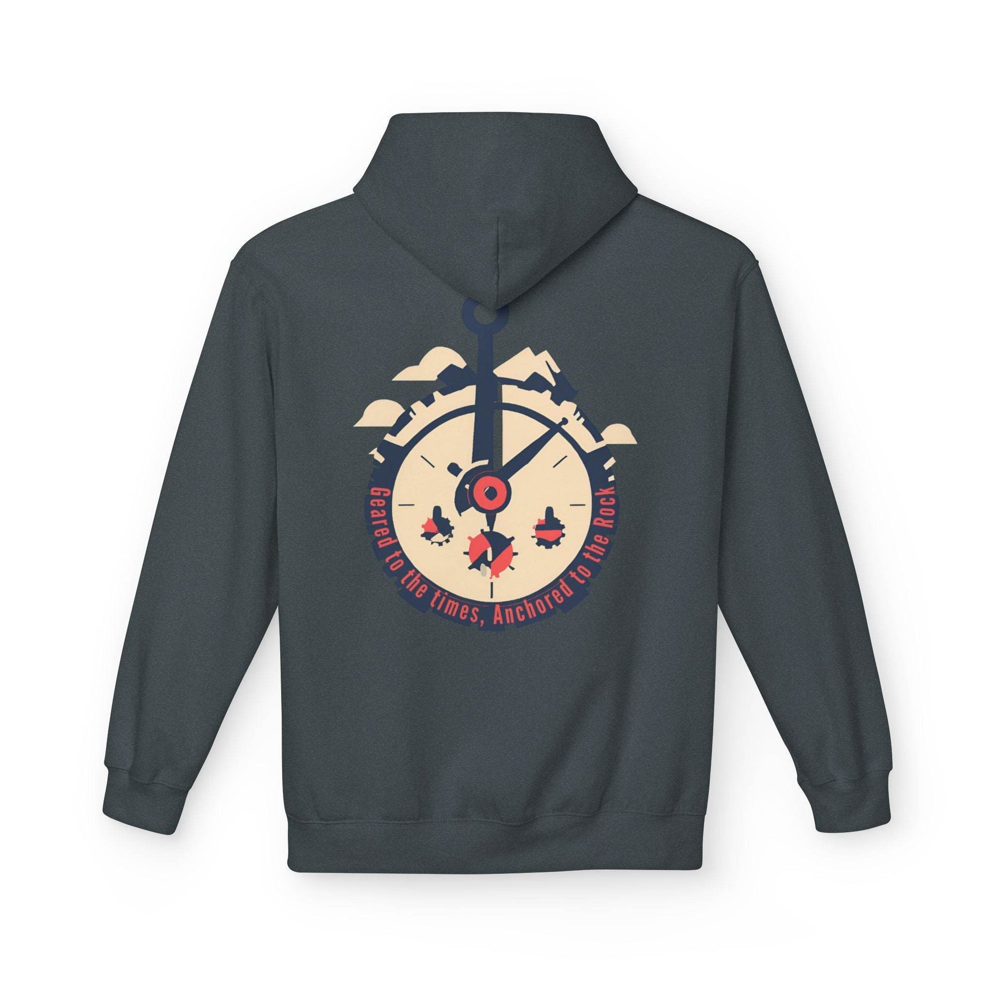 Geared to the Times Anchored to the Rock Hoodie - Tseva Clothing Co.