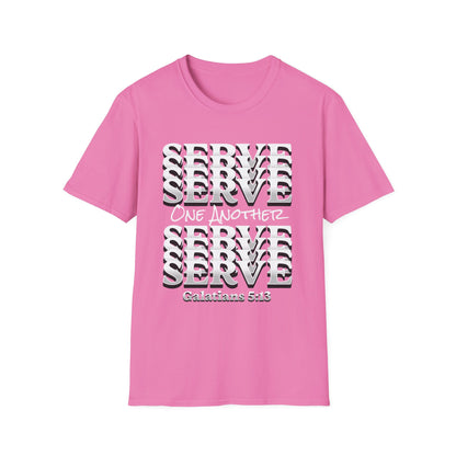 Serve One Another T-Shirt — Galatians 5:13 Christian Tee