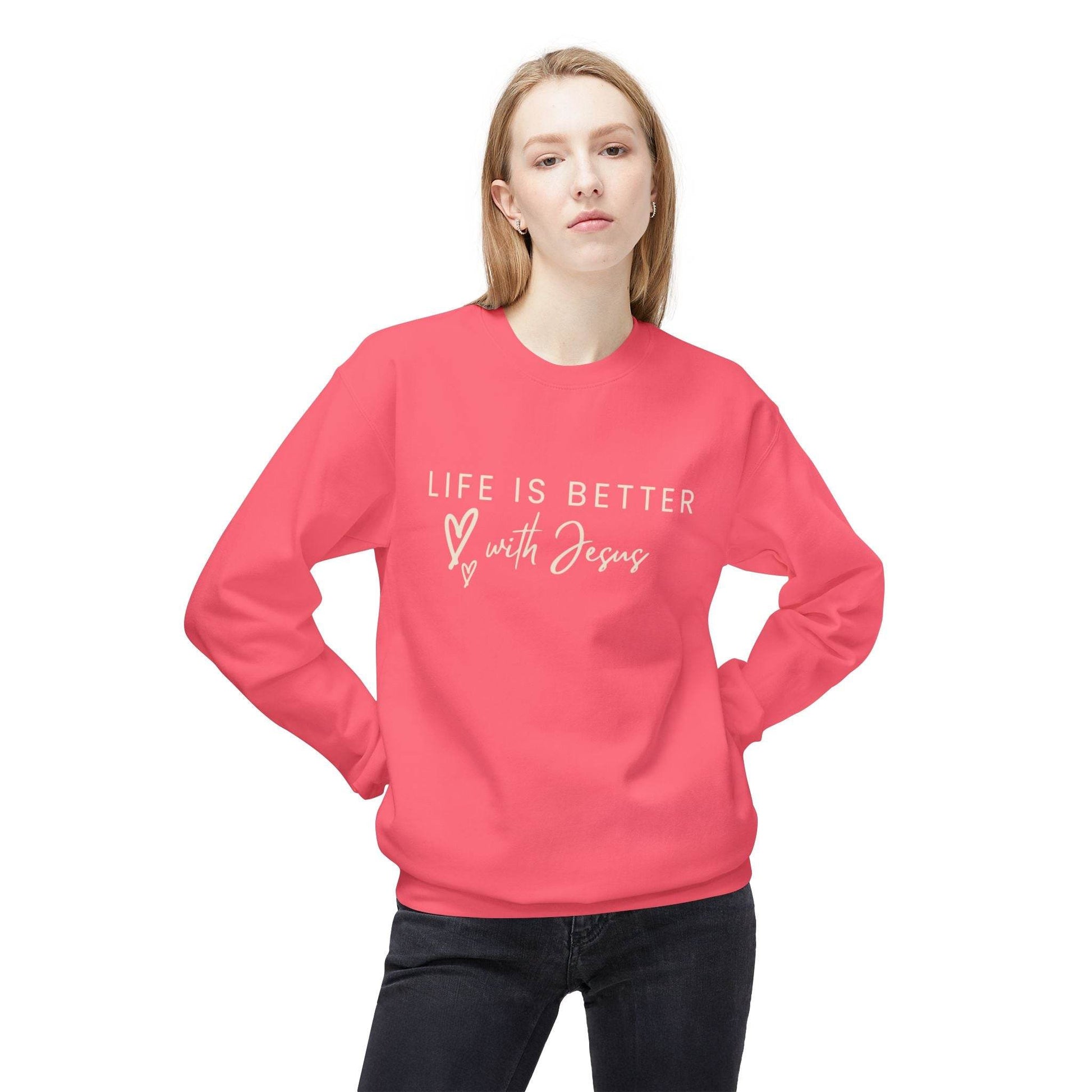 Life is Better with Jesus - Sweatshirt - Tseva Clothing Co.