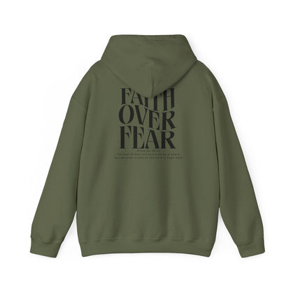 Faith Over Fear Unisex Hooded Sweatshirt Black - Tseva Clothing Co.
