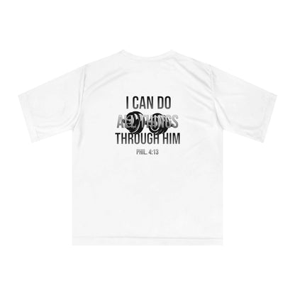 Moisture Wicking Philippians 4:13 - I Can Do All Things Performance Gym Workout T-Shirt - Tseva Clothing Co.