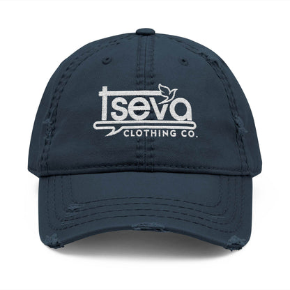Dad Hat - Tseva Logo Distressed Embroidery Cap - Tseva Clothing Co.
