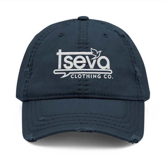 Dad Hat - Tseva Logo Distressed Embroidery Cap - Tseva Clothing Co.