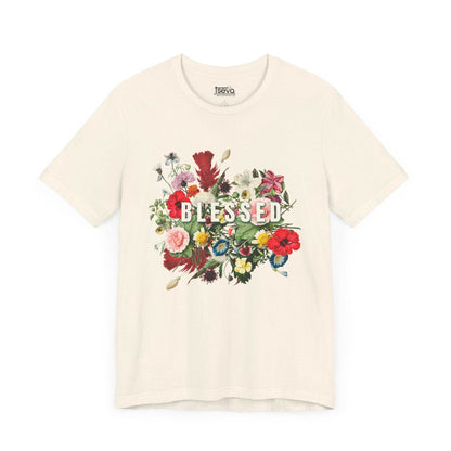 Floral Blessed Jersey T-Shirt - Tseva Clothing Co.