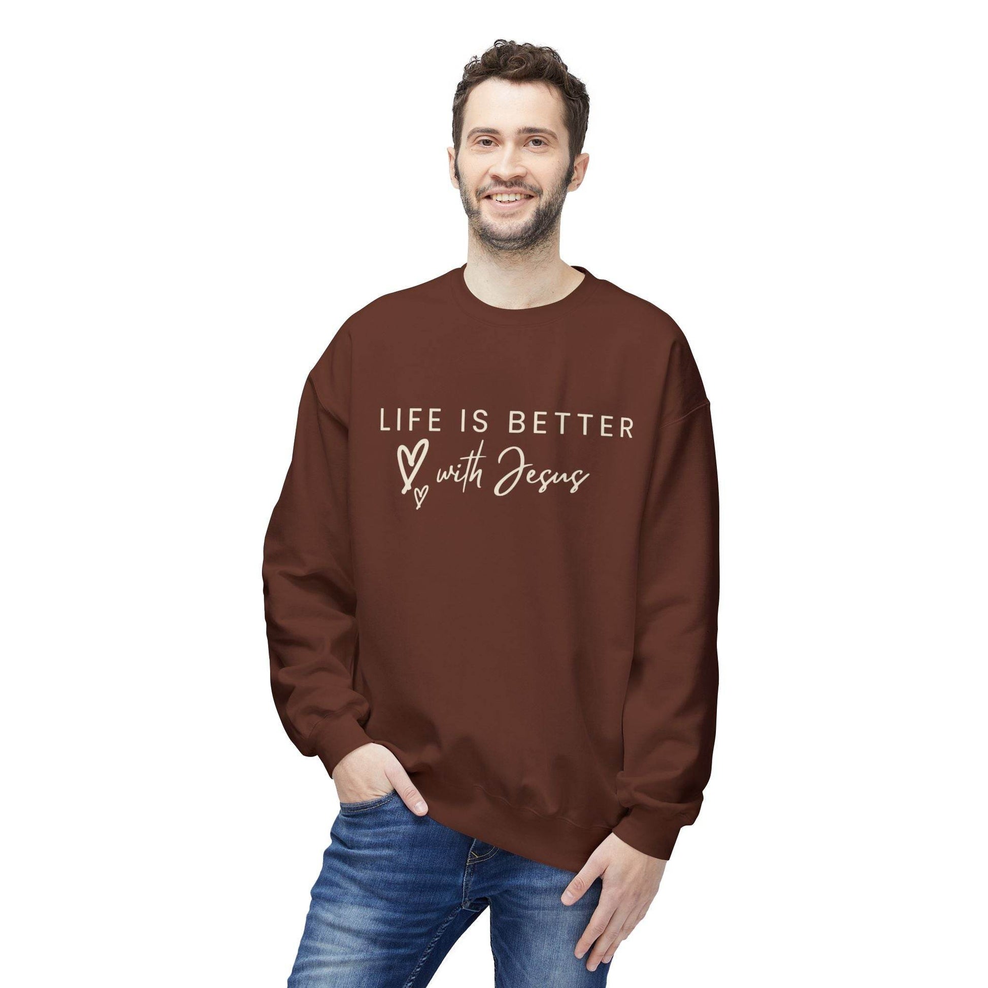 Life is Better with Jesus - Sweatshirt - Tseva Clothing Co.