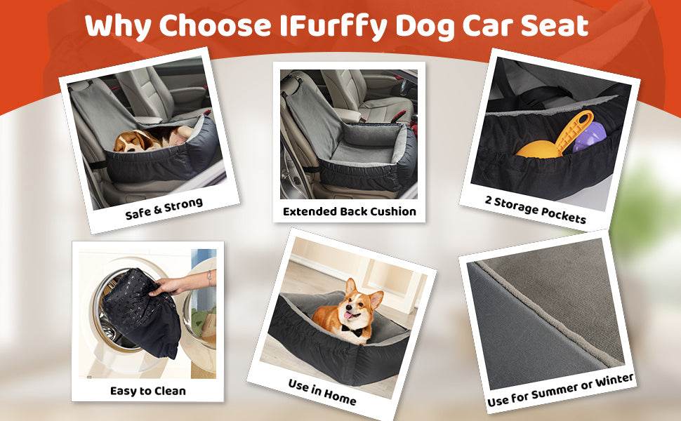 Single Pet Car Seat - For Small & Medium Dogs - Tseva Clothing Co.