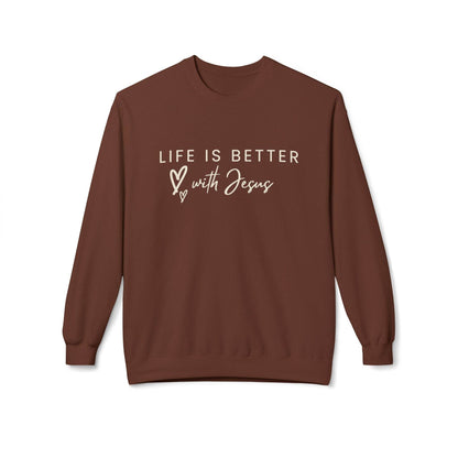 Life is Better with Jesus - Sweatshirt - Tseva Clothing Co.