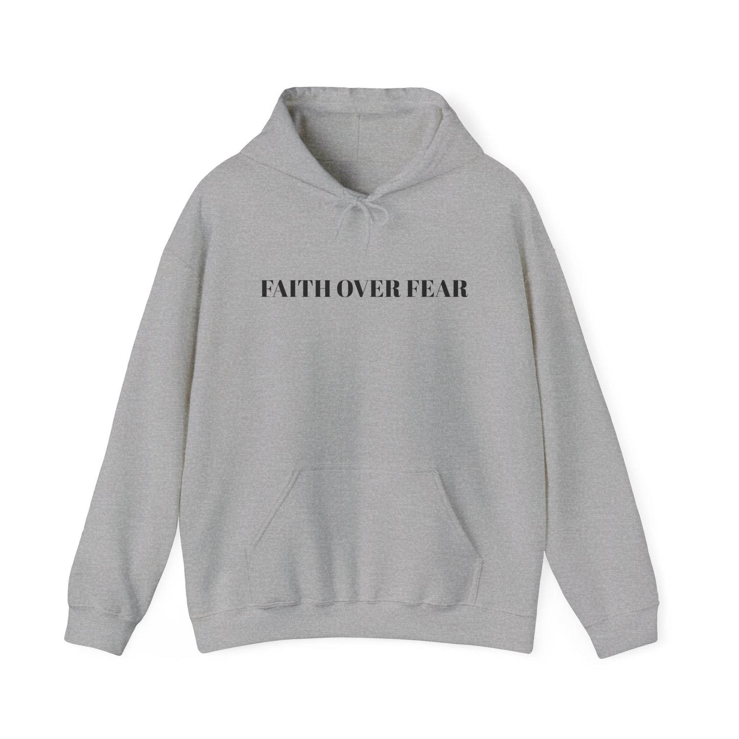 Faith Over Fear Unisex Hooded Sweatshirt Black - Tseva Clothing Co.