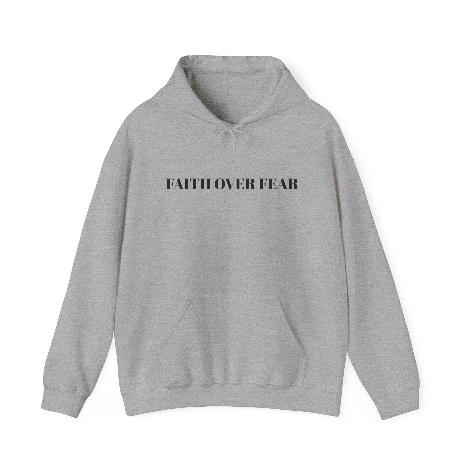 Faith Over Fear Unisex Hooded Sweatshirt Black - Tseva Clothing Co.