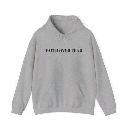 Faith Over Fear Unisex Hooded Sweatshirt Black - Tseva Clothing Co.