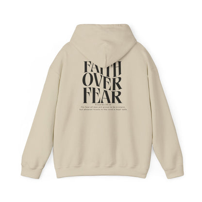 Faith Over Fear Unisex Hooded Sweatshirt Black - Tseva Clothing Co.